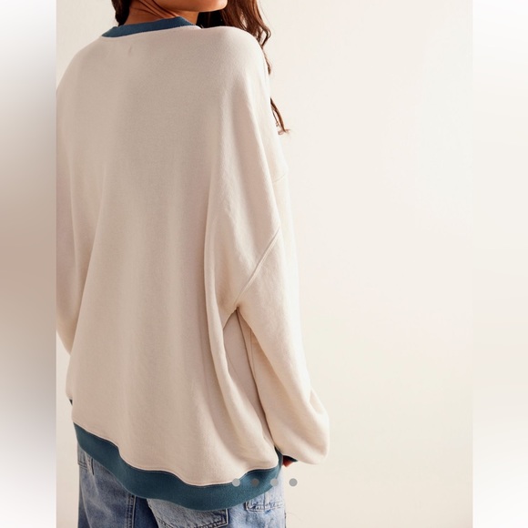 Free People Classic Crewneck Color Block Sweatshirt - Picture 2 of 9